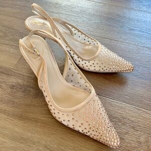 Sam Edelman Beige Bianka Slingback Kitten Heel